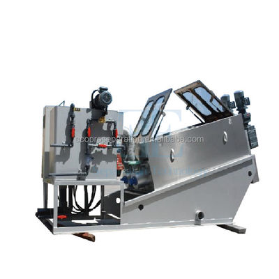 0.8m3/H-12m3/H 스크루 프레스 탈수 0.4kw 샤프트 슬러지 탈수 프레스
