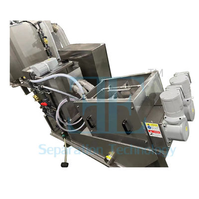 12000L/H 수분 제거 스크루 프레스 기계 40kg/H 다판 스크루 프레스