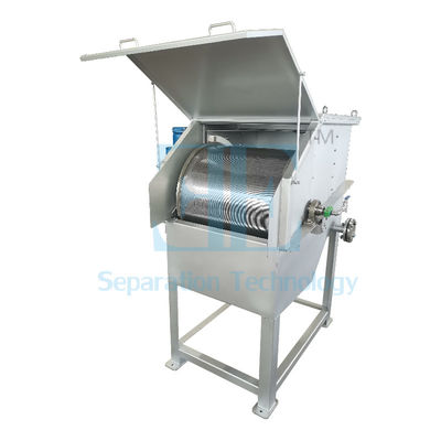0.75kw SUS304 로터리 드럼 스크린 머신 DN350 출구 플랜지 로터리 드럼 스크린 필터