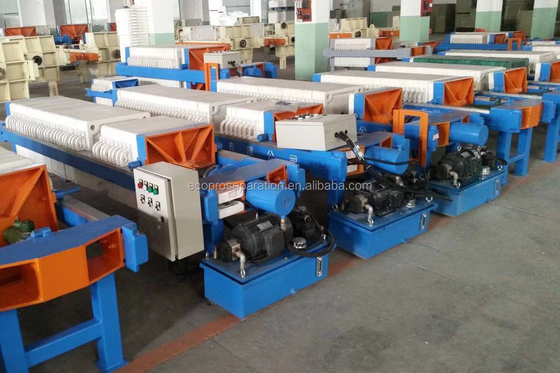 수동 수압 필터 프레스 6m2 슬러지 탈수 220V-415V